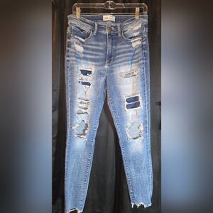 BKE DENIM Parker Skinny Jeans Distressed Medium Wash Size 29